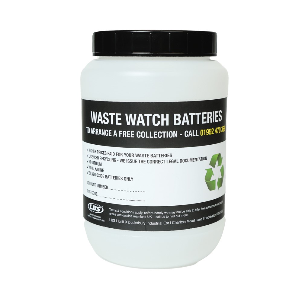 LBS waste watch batteries recycling collection container